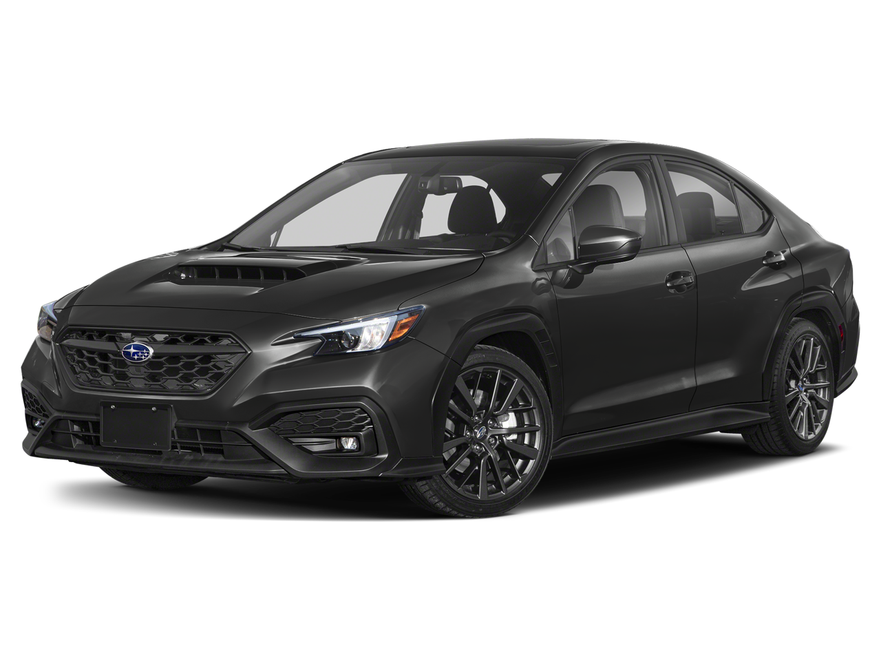 2024 Subaru WRX Premium in Crystal Black Silica — front three-quarter view