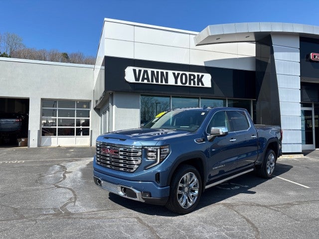 2026 GMC Sierra 1500 Denali in Downpour Metallic — front three-quarter view