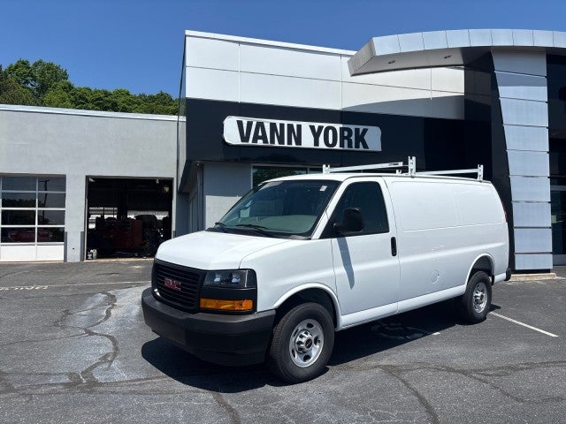 2026 GMC Savana Cargo Work Van in Summit White — front three-quarter view