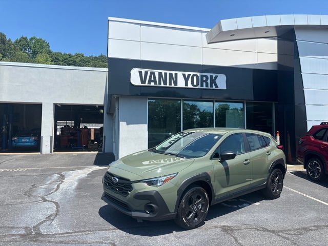 2026 Subaru CROSSTREK Base in Alpine Green — front three-quarter view