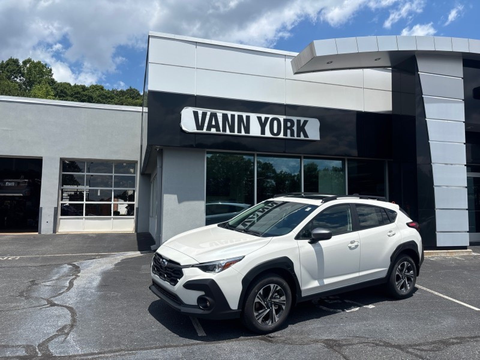 2026 Subaru CROSSTREK Premium in Crystal White Pearl — front three-quarter view