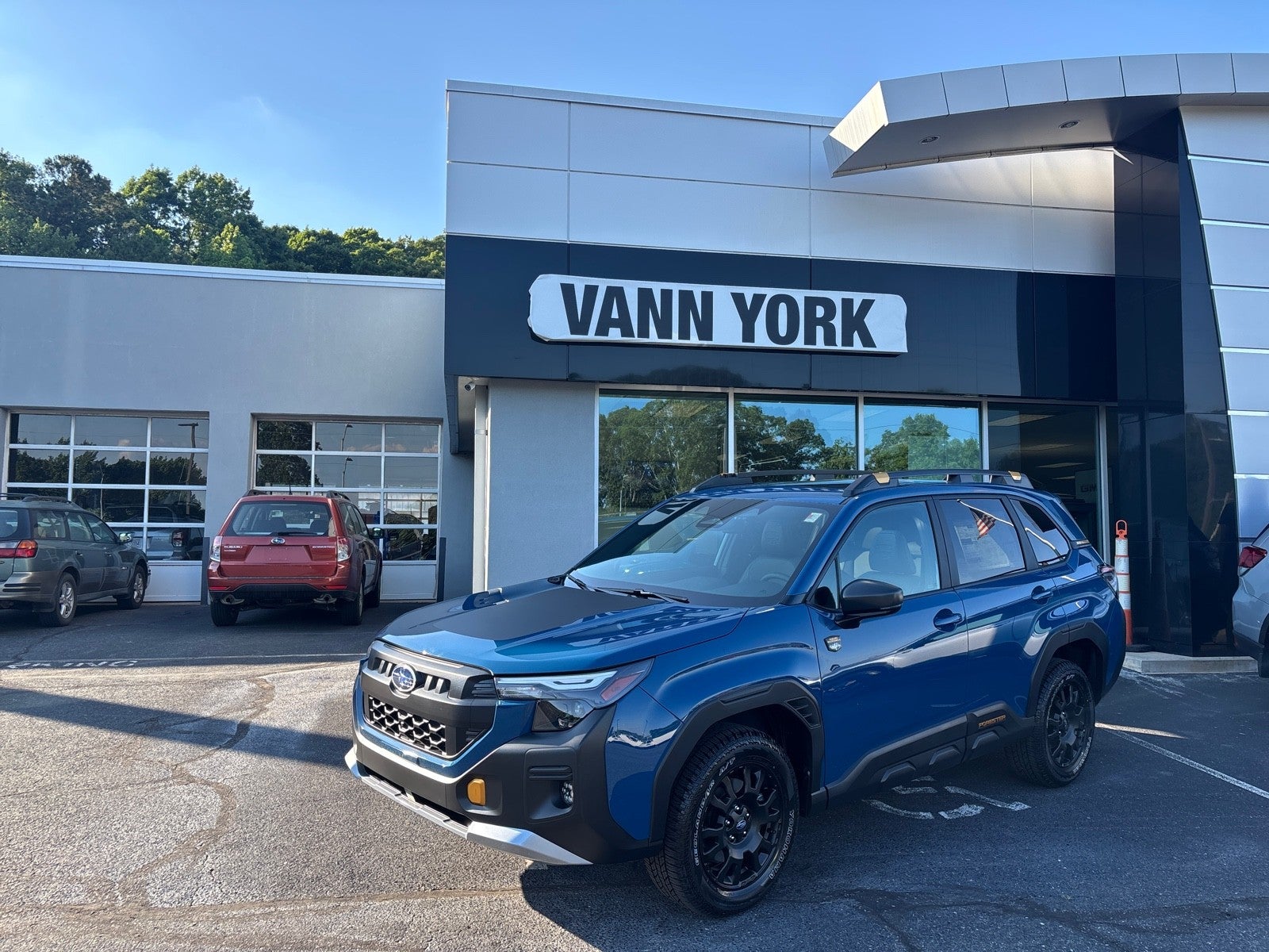 2026 Subaru FORESTER Wilderness in Geyser Blue — front three-quarter view