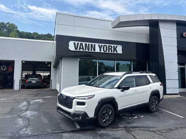 2026 Subaru OUTBACK Premium in Crystal White Pearl — front three-quarter view