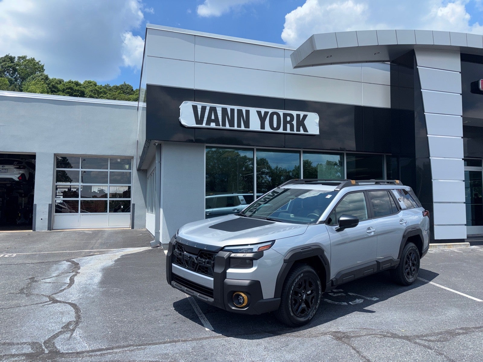 2026 Subaru OUTBACK Wilderness in Ice Silver Metallic — front three-quarter view